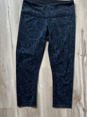 Lululemon Wunder Under Crop Leggings Paisley Size 6